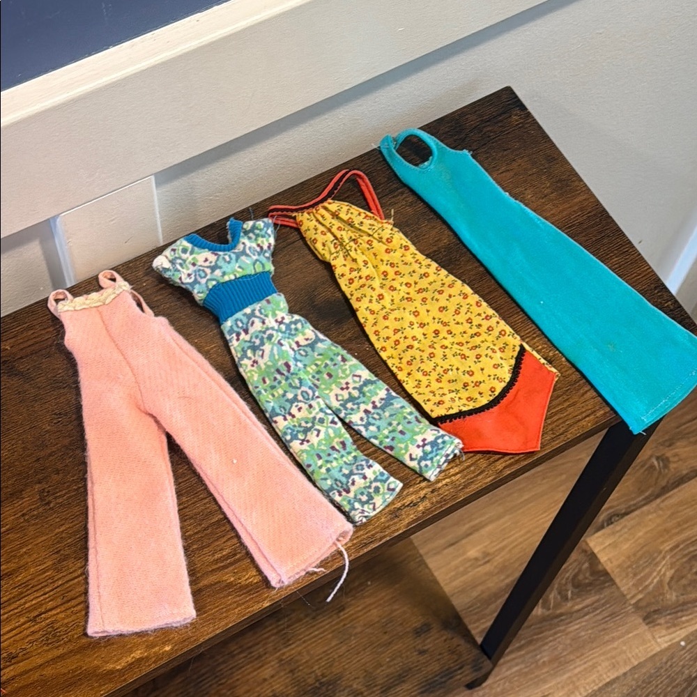 Vintage Barbie/doll Doll Clothing Set 2 romper pants - 2 maxi dresses